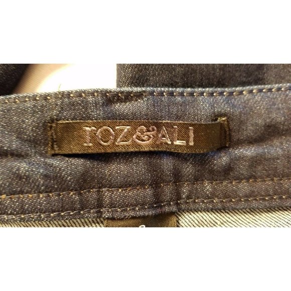 Roz and Ali Women's Flap Pocket Jeans Size 8 Average Dark Wash Whiskering - Picture 7 of 10